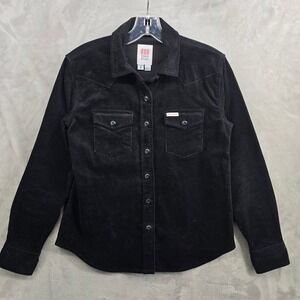 Topo Designs Womens Corduroy Western Snap Button‎ Shirt Black Size Small